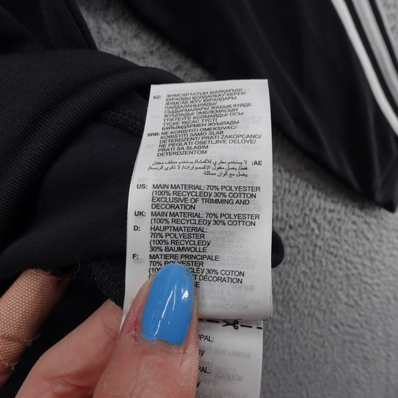 Adidas Originals Mens XS Funnel Neck Track Jacket 3 Stripes Black 1/4 Zip‎ NWT - Picture 12 of 13